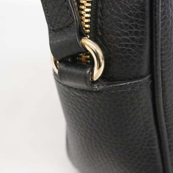 GUCCI Authentic Black Leather Shoulder Bag - Picture 11 of 13